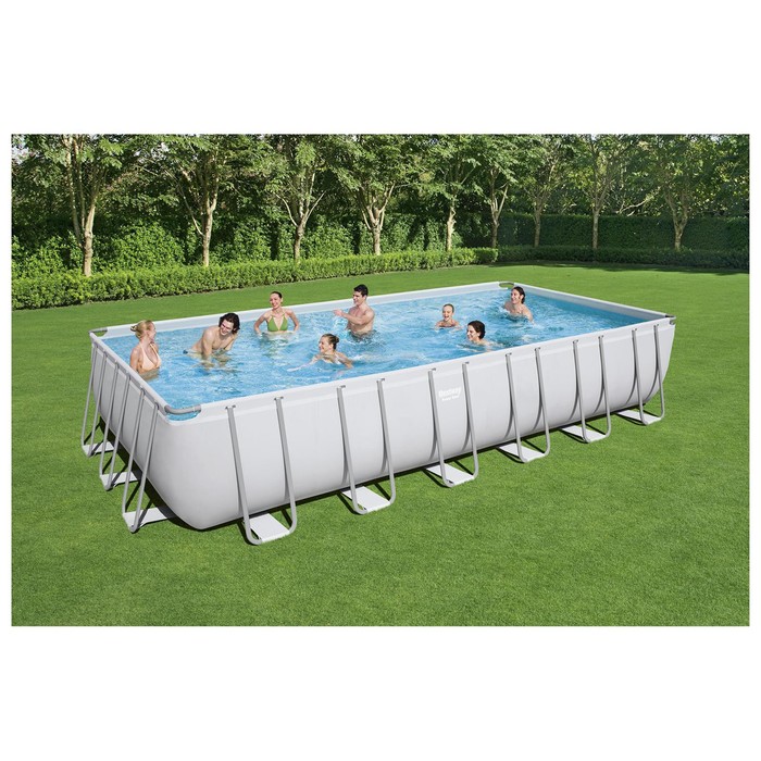 Бассейн каркасный Power Steel, фильтр-насос, лестница, тент, 56474 Bestway