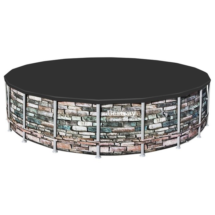 Бассейн каркасный Power Steel, фильтр-насос, лестница, тент, 56993 Bestway