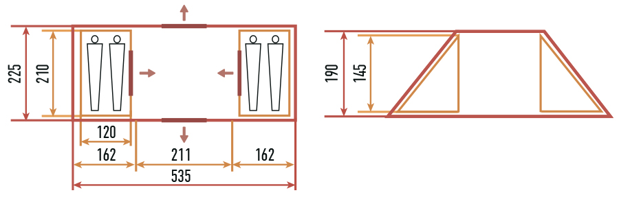 Палатка туристическая «АМАЗОНКА»