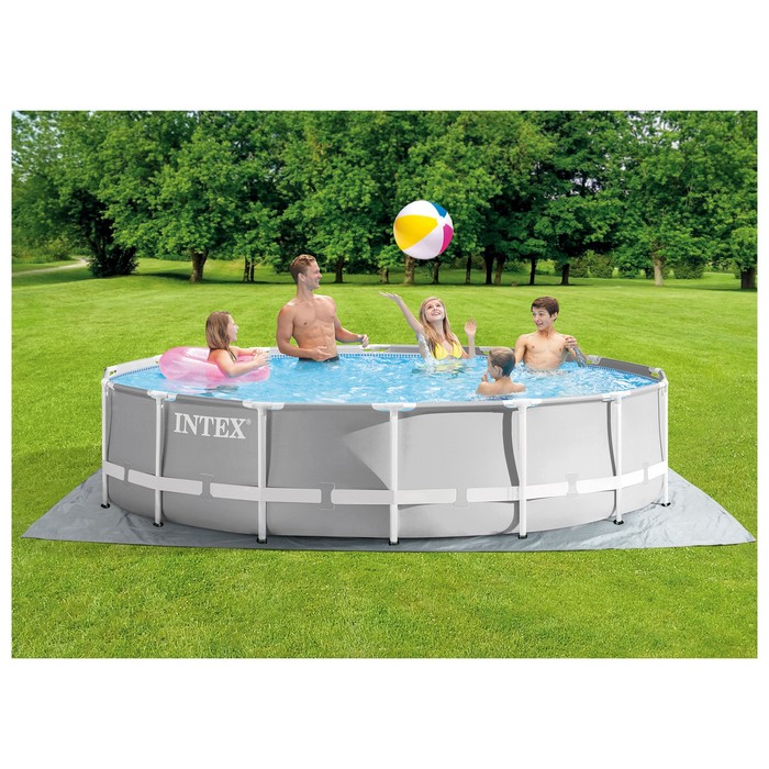 Бассейн каркасный Prism Frame, фильтр-насос, лестница, тент, подстилка, 26720NP INTEX