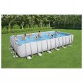 Бассейн каркасный Power Steel, фильтр-насос, лестница, тент, 56474 Bestway