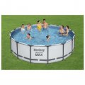 Бассейн каркасный, фильтр-насос, лестница, тент, 5612Z Bestway
